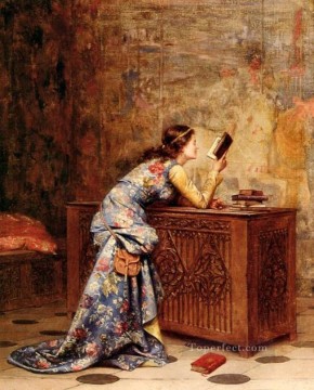 captivated Academic Adolphe Alexandre Lesrel Oil Paintings